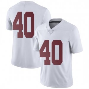 NCAA Men's Alabama Crimson Tide #40 Joshua McMillon Stitched College Nike Authentic No Name White Football Jersey RP17G35SO
